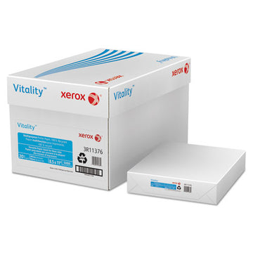 xerox™ Vitality 100% Recycled Multipurpose Paper, 92 Bright, 20lb, 8.5 X 11, White, 500 Sheets-ream, 10 Reams-carton freeshipping - TVN Wholesale